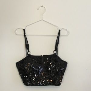 NWT Forever 21 Sequin Crop Top